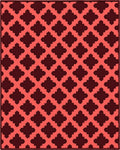 Coral Lattice Geometric Style Rug