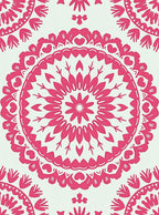 Fuchsia Mandala Floral Pattern Rug