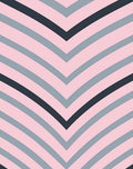 Pink Gray Chevron Pattern Design Rug