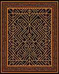 Intricate Geometric Lines Black Gold Rug