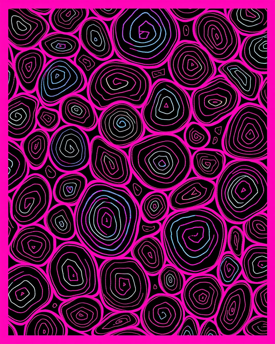 Abstract Swirls Bold Pattern Rug
