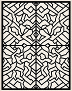 Black Geometric Abstract Pattern Rug