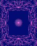 Bold Pink Floral Frame Rug