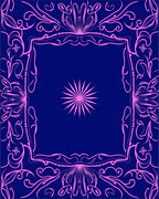 Bold Pink Floral Frame Rug