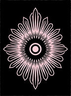 Geometric Petal Sunburst Pattern Rug