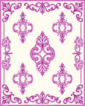 Ornate Floral Scrollwork Pattern Rug