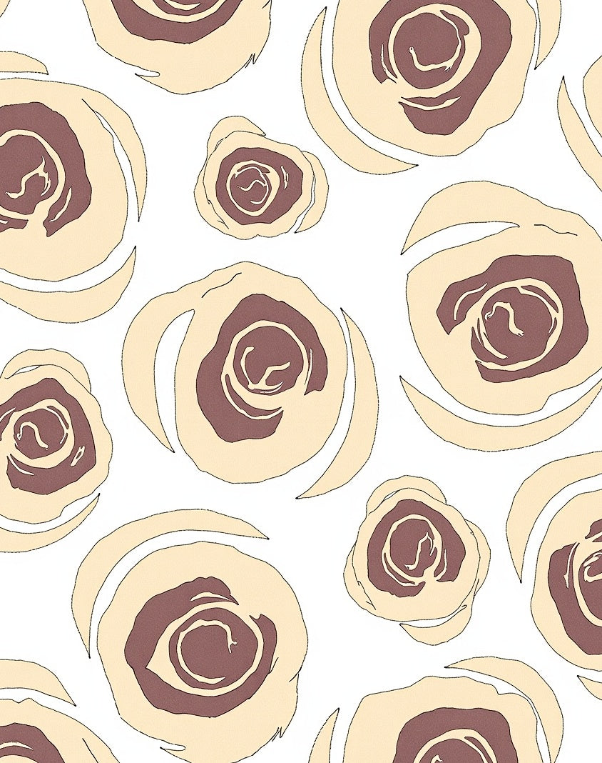 Abstract Rose Pattern Design Rug