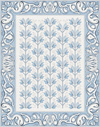 Art Nouveau Floral Branch Patterned Rug