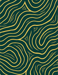 Bold Yellow Wavy Geometric Design Rug