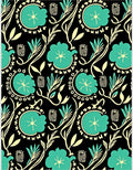 Teal Floral Vine Pattern Rug