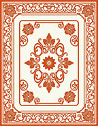 Ornate Floral Crest Pattern Rug