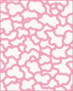 Playful Pink Cloud Pattern Rug