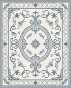 Vintage Floral Scrollwork Design Rug