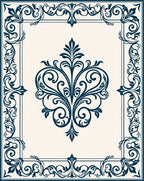 Classic Scroll and Flourish Pattern Rug