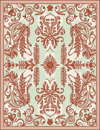 Vintage Floral Scrollwork Pattern Rug