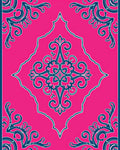 Vibrant Pink Paisley Swirl Design Rug