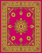 Ornate Floral Frame Design Rug
