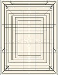 Concentric Squares Graphic Rug