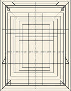 Concentric Squares Graphic Rug