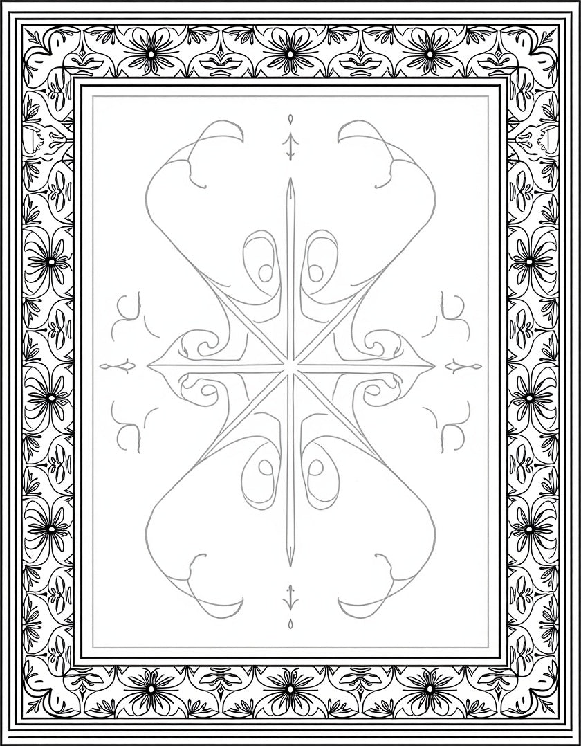 Ornate Floral Design With Center Medallion Rug