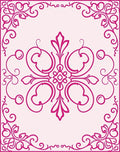 Pink Victorian Swirl Filigree Design Rug