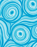 Swirling Blue Abstract Pattern Rug