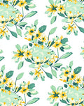 Yellow Daisy Floral Pattern Rug