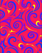 Bold Swirls Sharp Points Pattern Rug