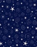 Celestial Swirls Stars Pattern Rug