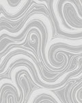Monochrome Swirl Abstract Pattern Rug
