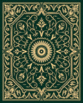 Ornate Floral Mandala Design Rug