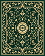 Ornate Floral Mandala Design Rug