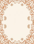 Elegant Floral Vine Scroll Border Rug