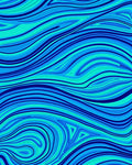 Abstract Blue Green Swirls Rug