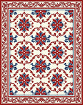 Classic Floral Medallion Lattice Rug