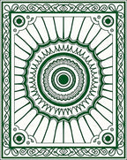 Green Intricate Floral Mandala Pattern Rug