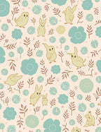 Whimsical Woodland Creatures Garden Pattern Rug