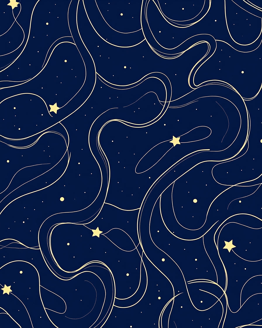 Celestial Swirl Abstract Starry Night Rug