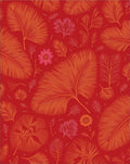 Botanical Fan Floral Red Design Rug
