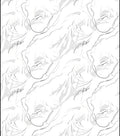 Flowing Abstract White-Gray Swirls Pattern Rug
