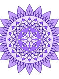 Purple Mandala Style Floral Rug