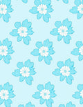 Light Blue Floral Pattern Rug