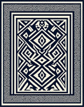 Bold Geometric Maze Pattern Rug