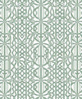 Art Deco Green Geometric Pattern Rug