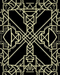 Symmetrical Yellow Lines Abstract Pattern Rug