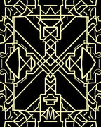 Symmetrical Yellow Lines Abstract Pattern Rug