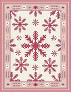 Crimson Snowflake Medley Cream Rug