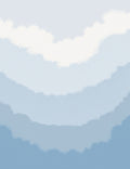 Abstract Sky Blue Gradient Waves Rug