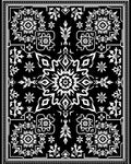 Monochromatic Intricate Star Medallion Rug