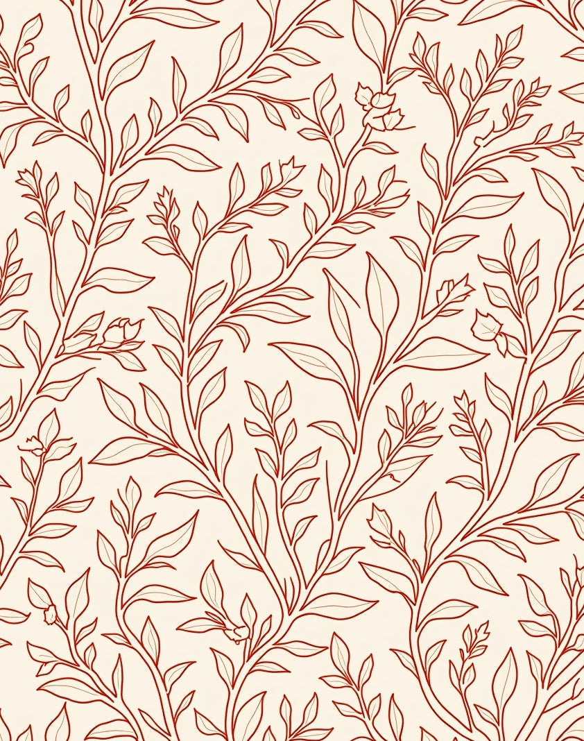 Botanical Branch Line Art Design Rug